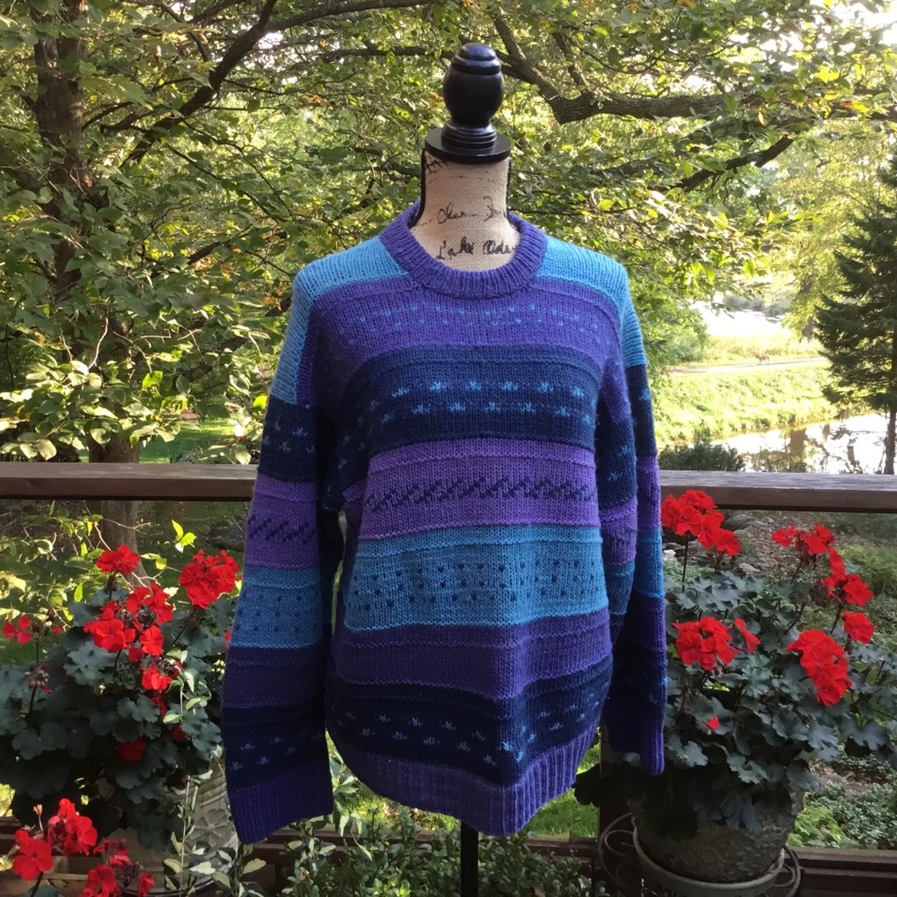 Distressed Nomadic Traders 100% Wool Sweater - image 7